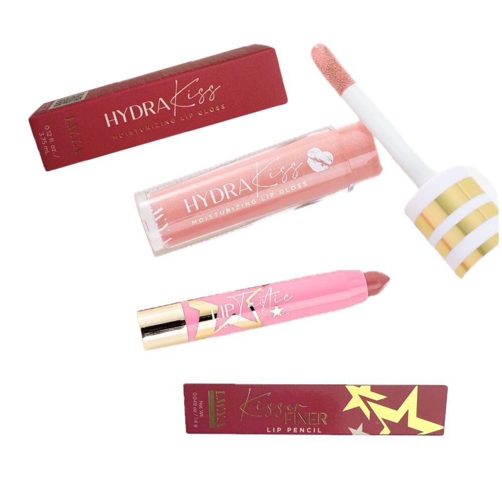 LWYA Hydra Kiss Moisturizing Lip Gloss Opal & Kisser Fixer Lip Liner Berry 2pc - Picture 1 of 6